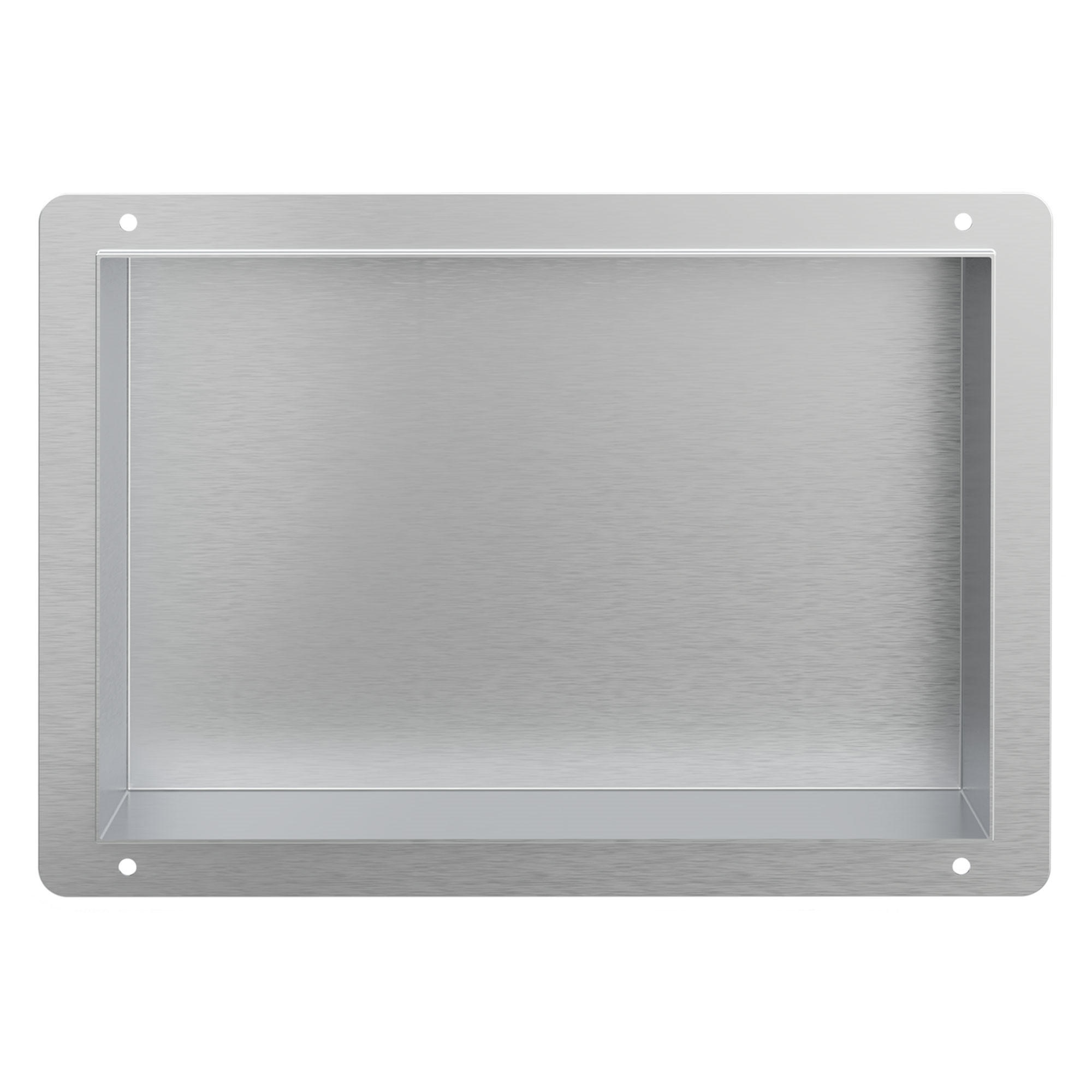 DUSCHNISCHE Silber 30/20 cm - Silberfarben, Metall (24/10/34cm) - LuxeBath
