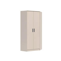 KLEIDERSCHRANK ECKSCHRANK G8/C CASHMERE 91/195/91 - Kaschmir/Schwarz, Holzwerkstoff/Kunststoff (91/195/91cm) - Marmex Möbel