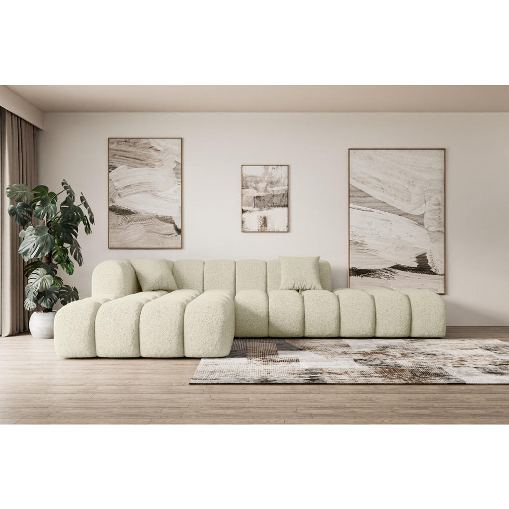 Thumbnail - Altdecor Ecksofa, Beige, Textil, 6-Sitzer, L-Form, Ottomane links, 309x190 cm, Wohnzimmer, Sofas & Couches, Wohnlandscha...