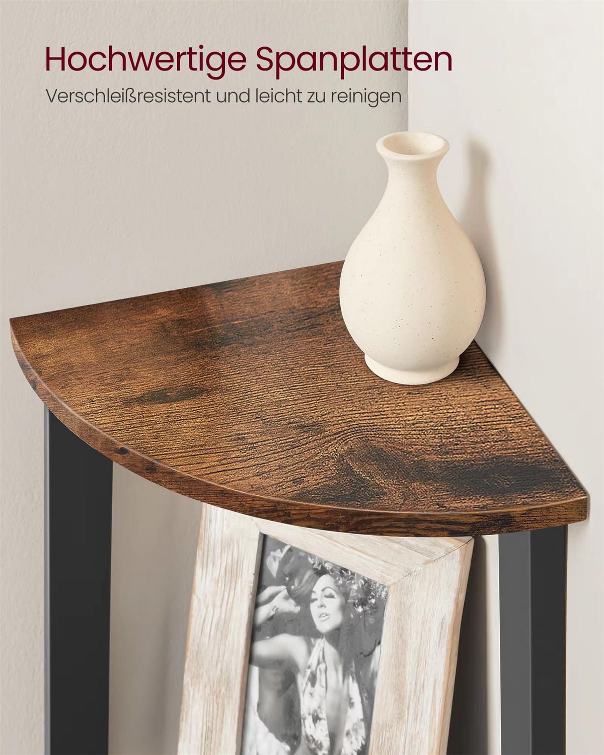 ECKREGAL Metall & Holz 5 Ebenen Designregal - Braun, Metall (52/159/37cm) - Kaket