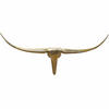 WANDDEKO Bull Geweih aus Aluminium 125 cm Breite, Gold 100x6x40 cm - Goldfarben, Metall (100/40/6cm) - KADIMA DESIGN
