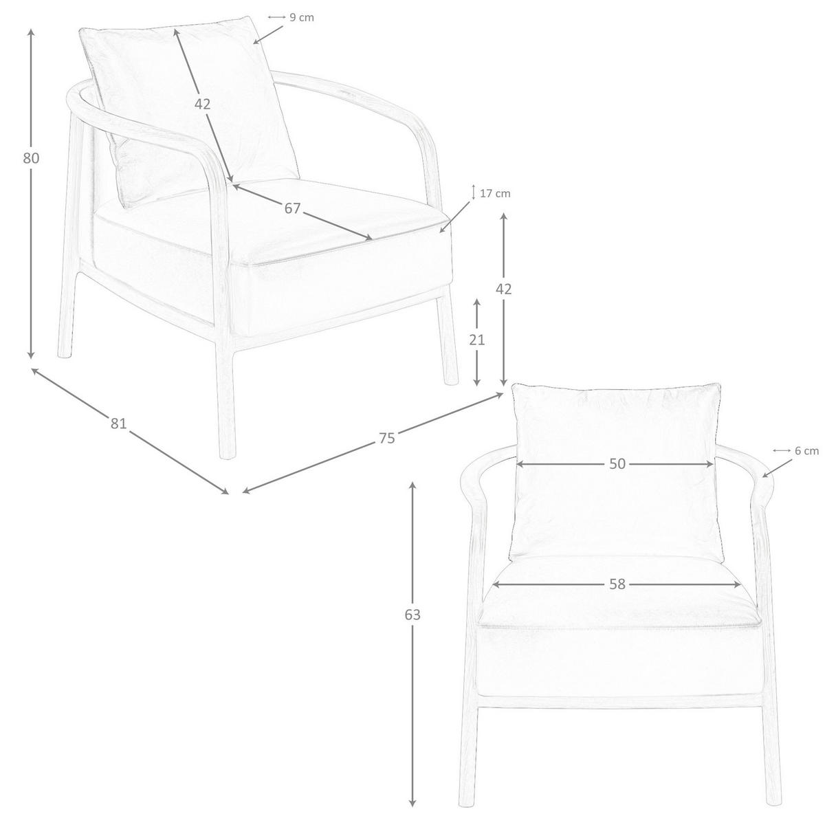SESSEL Schwarzer Lederstuhl 75/81/80 cm - Walnussfarben/Schwarz, Leder/Holz (75/80/81cm) - ANGEL CERDA