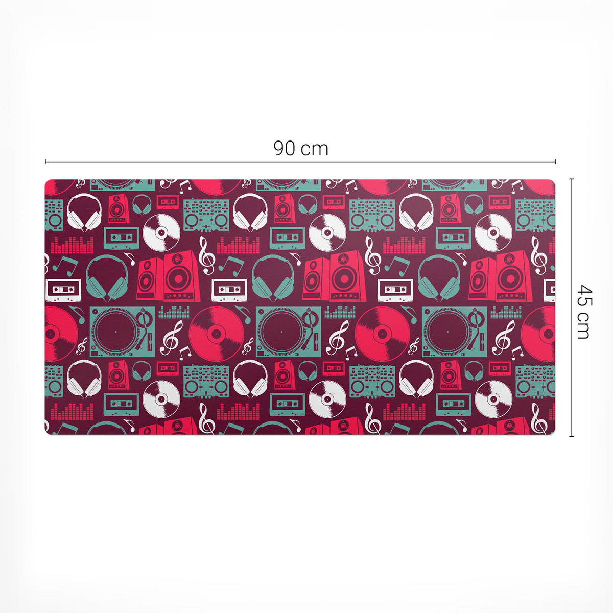 SCHREIBTISCHUNTERLAGE 90x45 cm Bordeaux - Bordeaux, Kunststoff (1.6/90/45cm) - Wallfluent