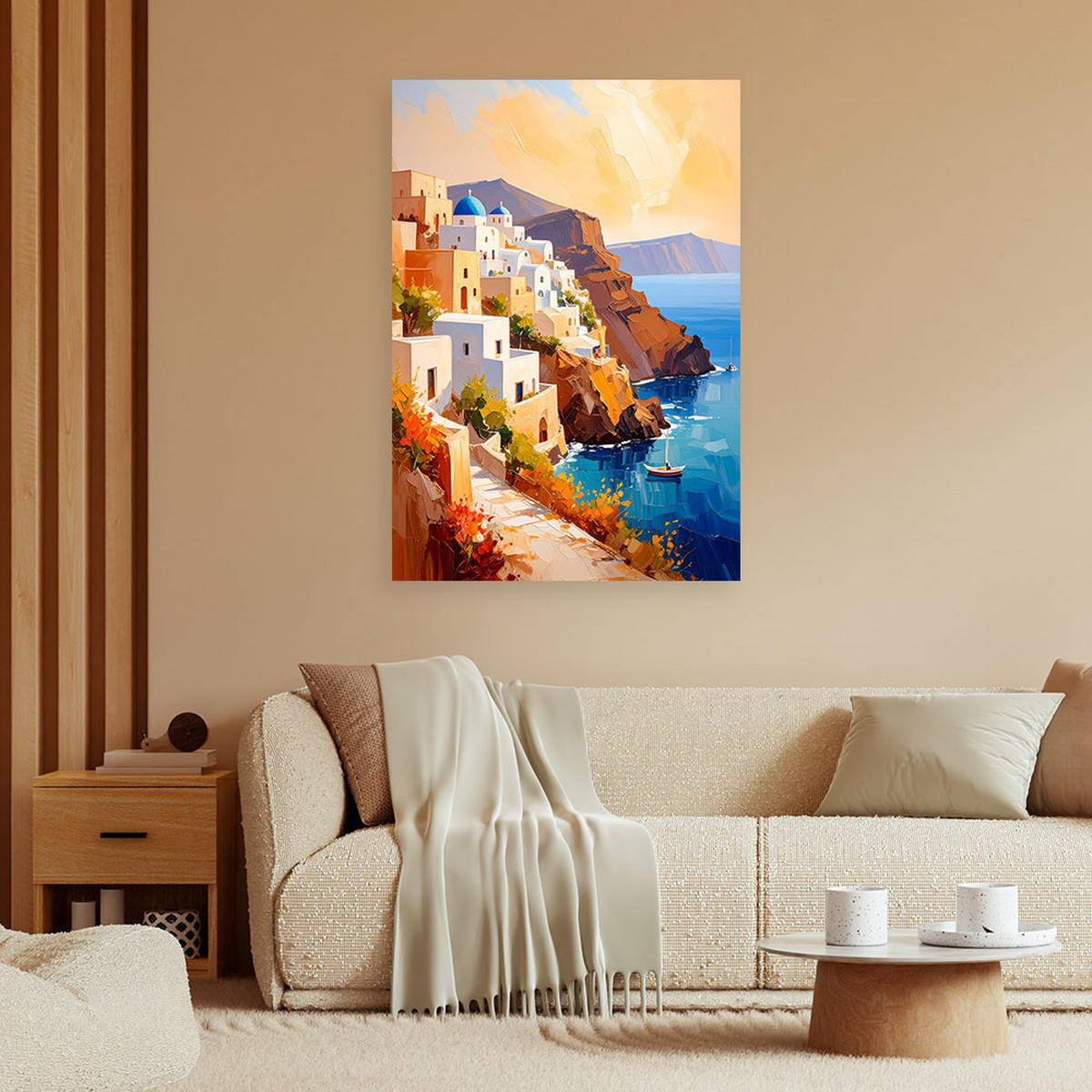 LEINWANDBILD Städte & Architektur 80x120cm - Beige, Textil (80/120cm) - Feeby