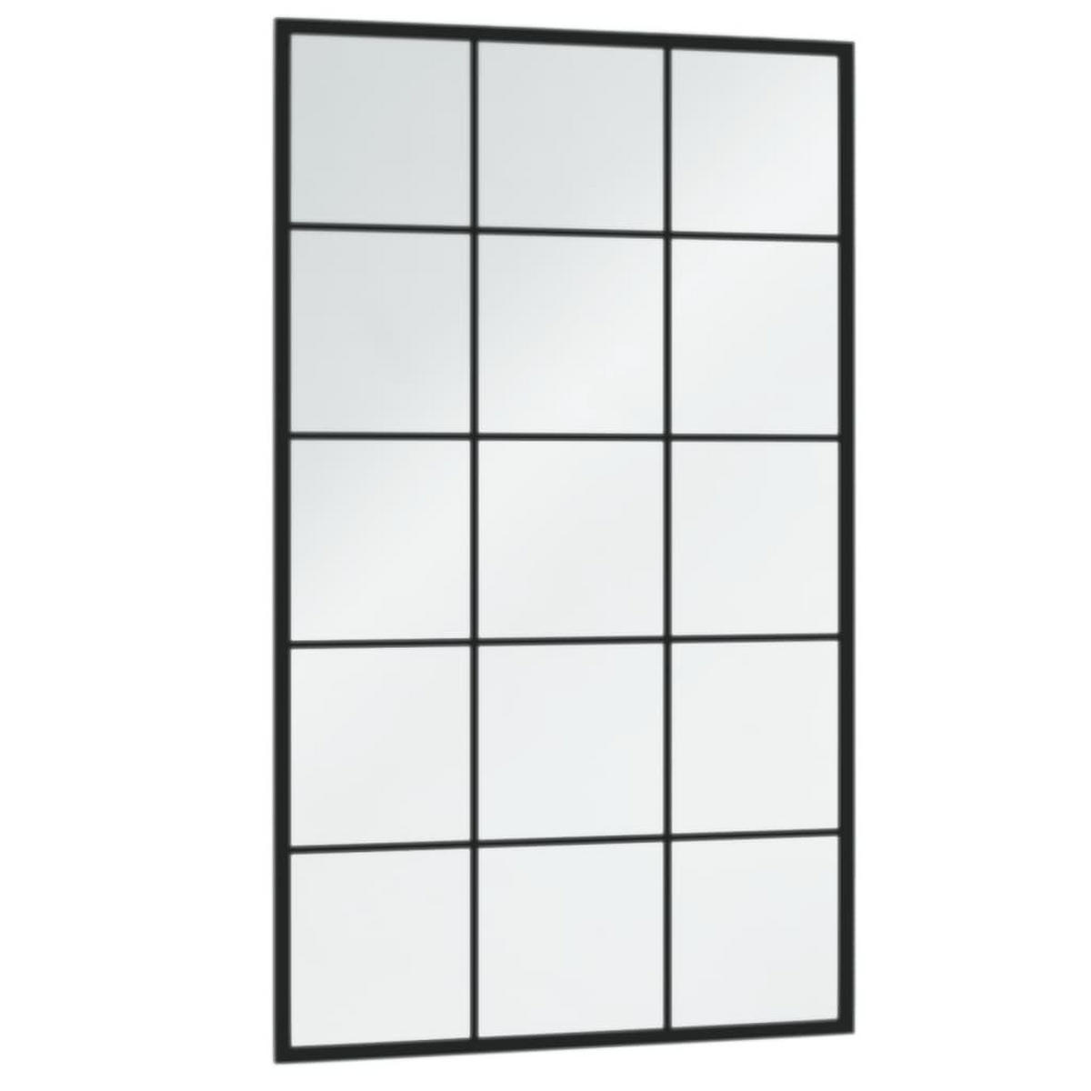 WANDSPIEGEL Schwarz 100x60 cm Metall - Schwarz, Metall (60/100/1cm) - furnicato