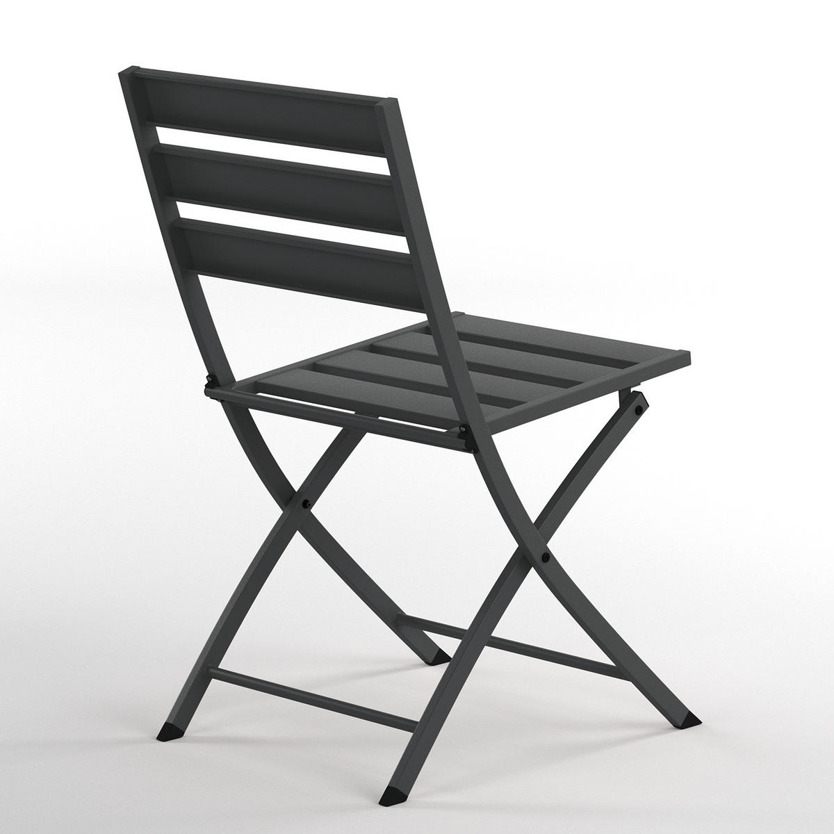 KLAPPSTUHL - 2er-Set - Stahl - Anthrazit, Metall (45/83/55cm) - home24