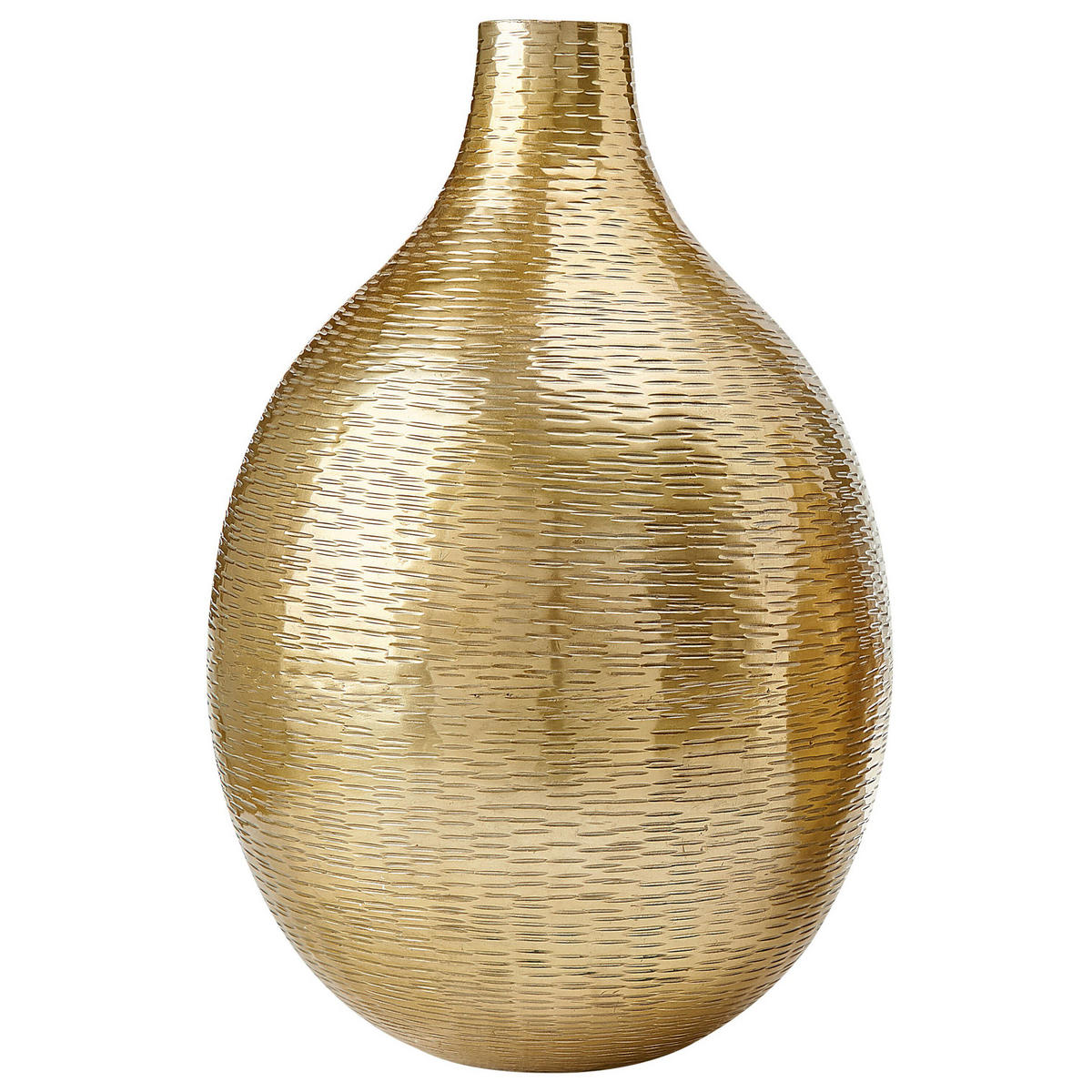 BLUMENVASE Aluminium gold Mohenjo - Goldfarben, Metall (35cm) - Beliani