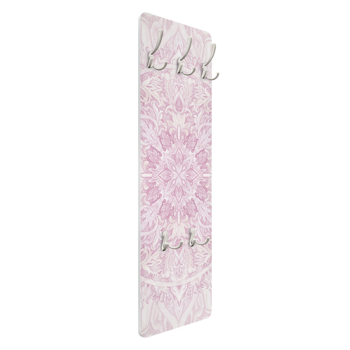 WANDGARDEROBE - Mandala Aquarell Ornament Rosa 34/105 cm - Rosa, Holzwerkstoff (34/105/1.6cm) - Bilderwelten