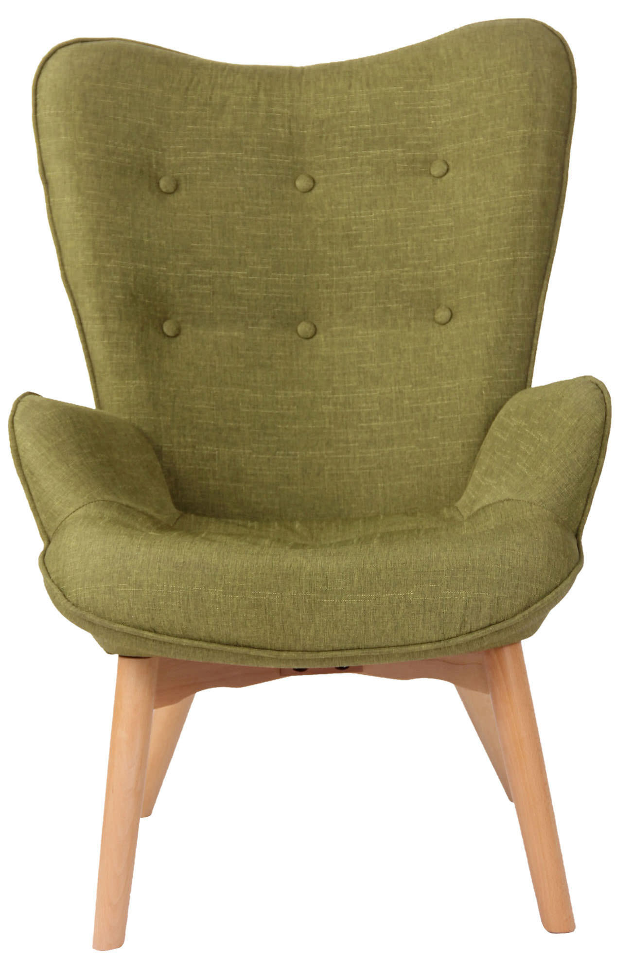 SESSEL Stoff grün - Grün, Holz/Textil (71/100/77cm) - CLP