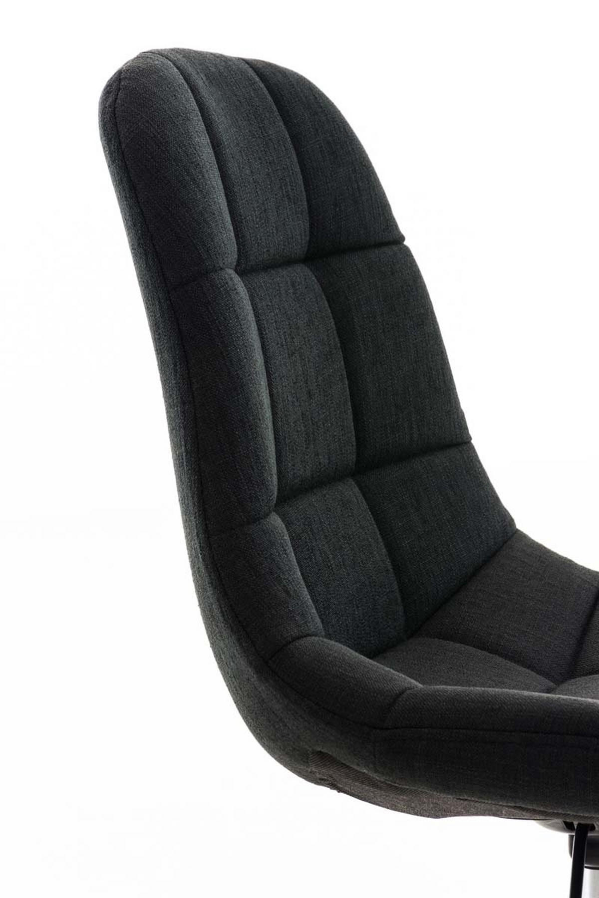 BÜROSTUHL Emily, Stoff Schwarz - Schwarz, Textil/Metall (55/91/55cm) - TPFLiving