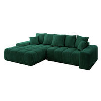 ECKSOFA Ottomane Links ENSI-L - 267x164x88 cm Dunkelgrün - Dunkelgrün, Holzwerkstoff/Kunststoff (267/164cm) - ALTDECOR