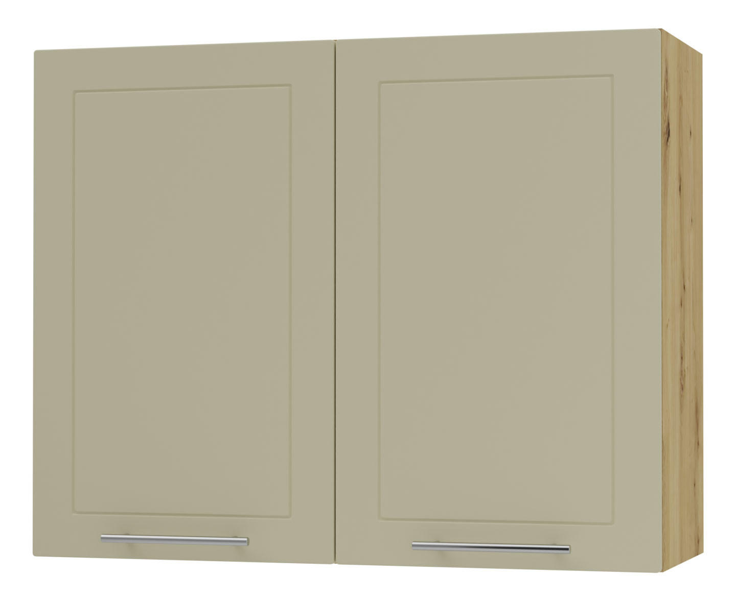 KÜCHENHÄNGESCHRANK Kvantum W3/90 Vanille Matt / Eiche Artisan Matt 90 / 32,5 / 72cm - Creme/Eiche Artisan, Holz/Holzwerkstoff (90/72/32.5cm) - Feldmann-Wohnen