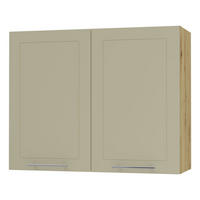 KÜCHENHÄNGESCHRANK Kvantum W3/90 Vanille Matt / Eiche Artisan Matt 90 / 32,5 / 72cm - Creme/Eiche Artisan, Holz/Holzwerkstoff (90/72/32.5cm) - Feldmann-Wohnen