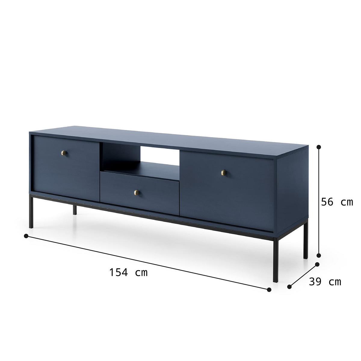 TV-SCHRANK Onom 154x56x39 cm - Lowboard mit Stauraum - Tv Ständer aus Laminierter Spanplatte - Beige - Beige, Holzwerkstoff (180/52/39cm) - Chilly