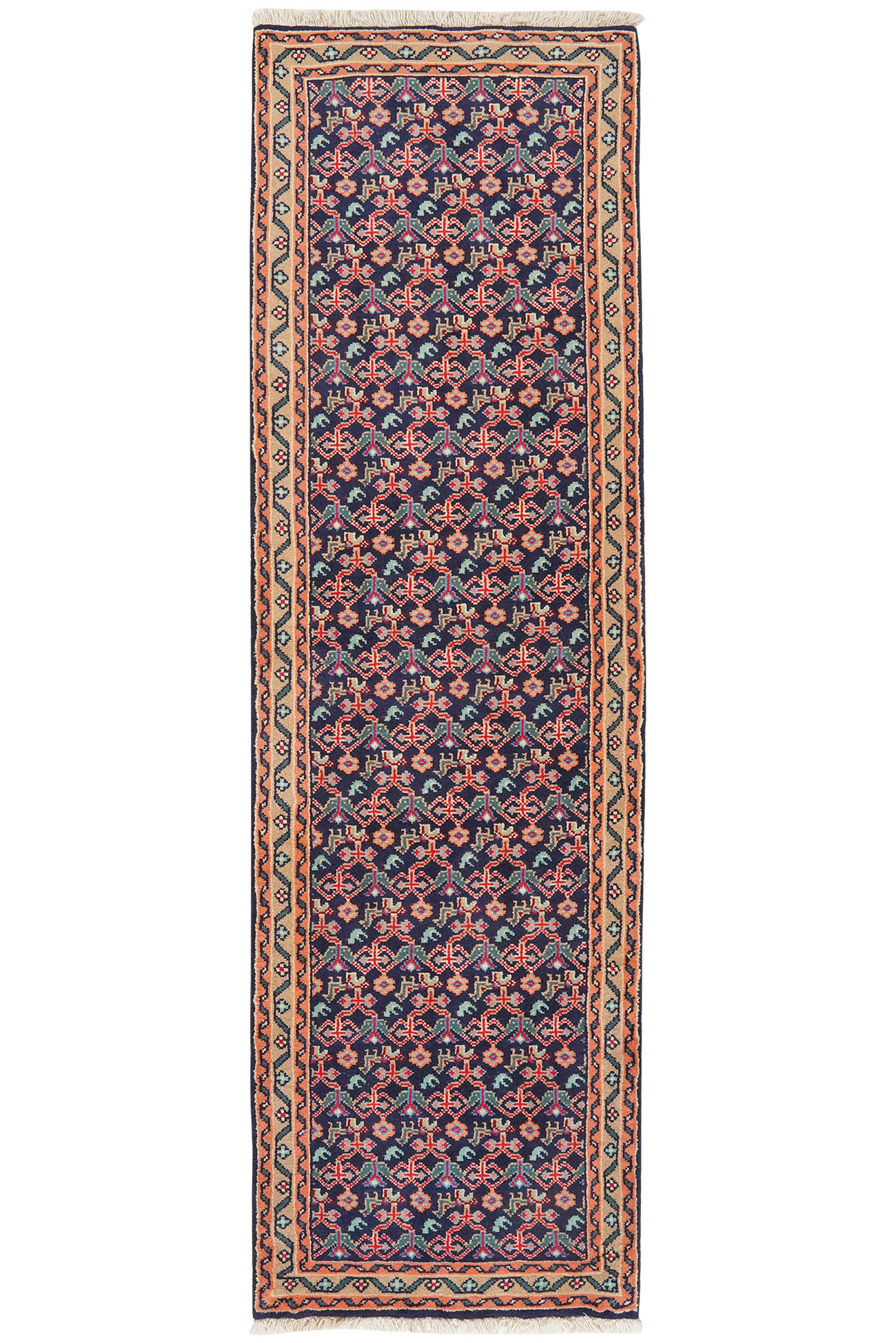 TEPPICH Assadabad Blau 237/71 cm Schurwolle - Blau, Textil (71/237cm) - Looma