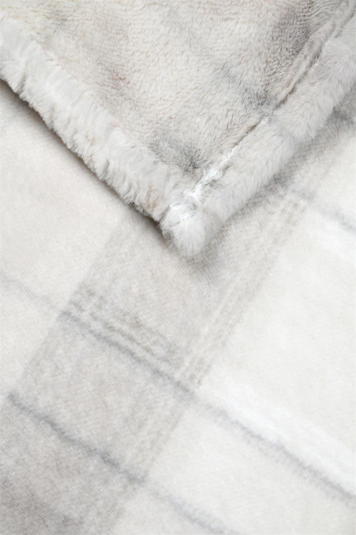 PLÜSCHDECKE Scotland 130/160 cm - Grau, Textil (160/130cm)