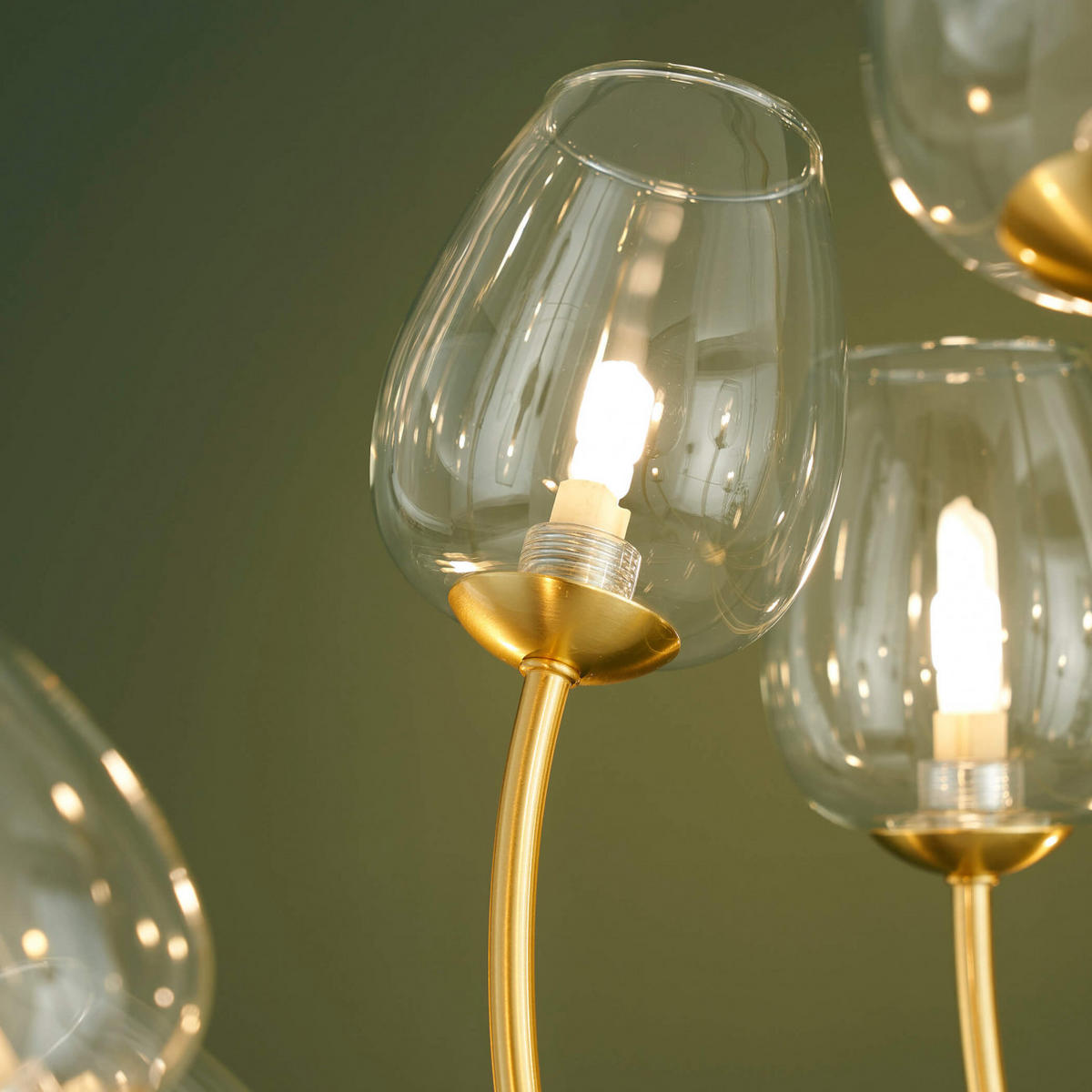 HÄNGELEUCHTE Lucciana, Gold / Messing, 65cm - Goldfarben, Glas (65/85/65cm) - KOSILUM