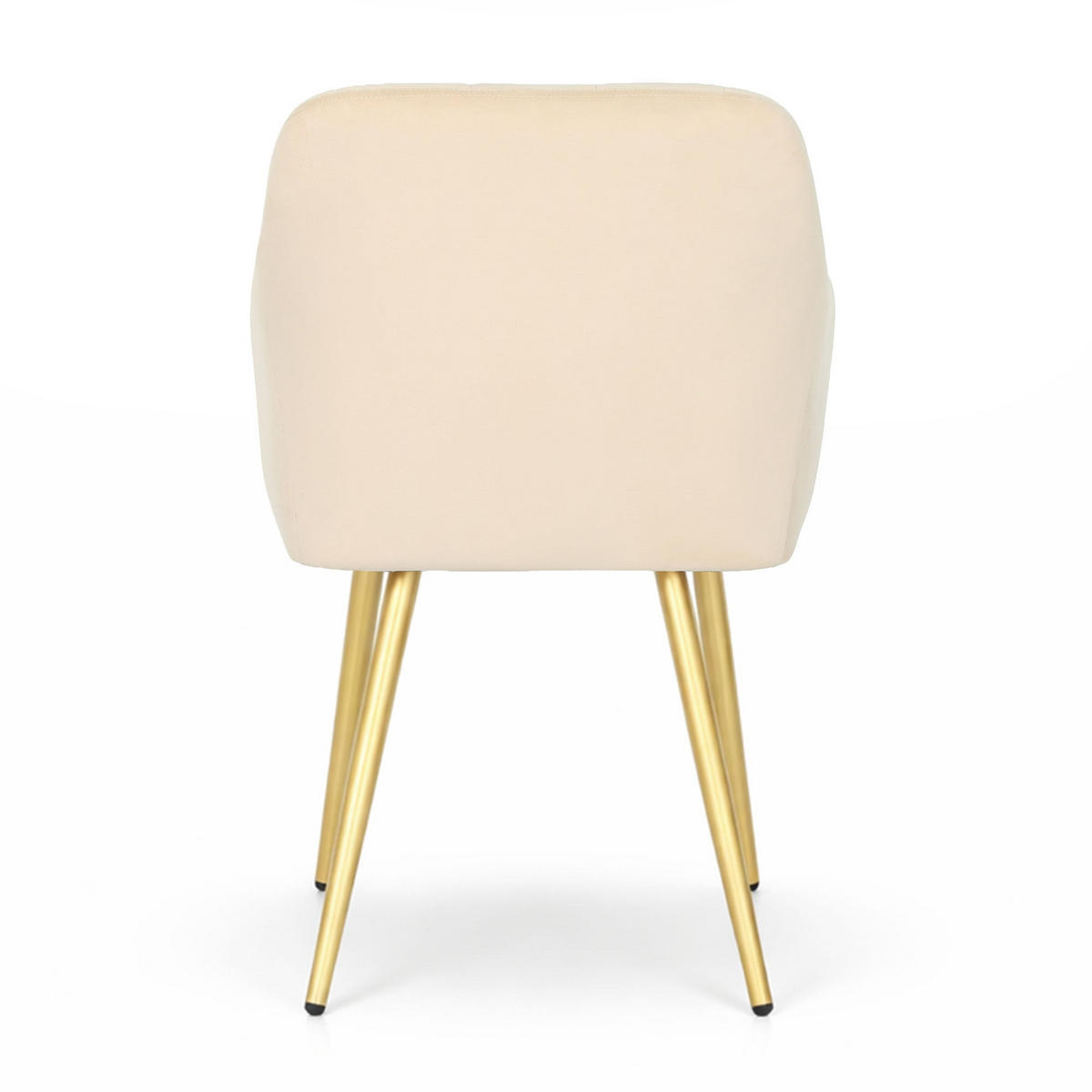 POLSTERSTUHL 6er Set, Metallbeine Beige, Gold 54/82/58 - Beige, Textil (54/82/58cm) - RAUMHIRSCH FURNITURE