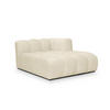 SOFAELEMENT Rechts Chenille Stoff Beige - Hellbraun/Schwarz, Holzwerkstoff/Kunststoff (179/70/113cm) - Makamii