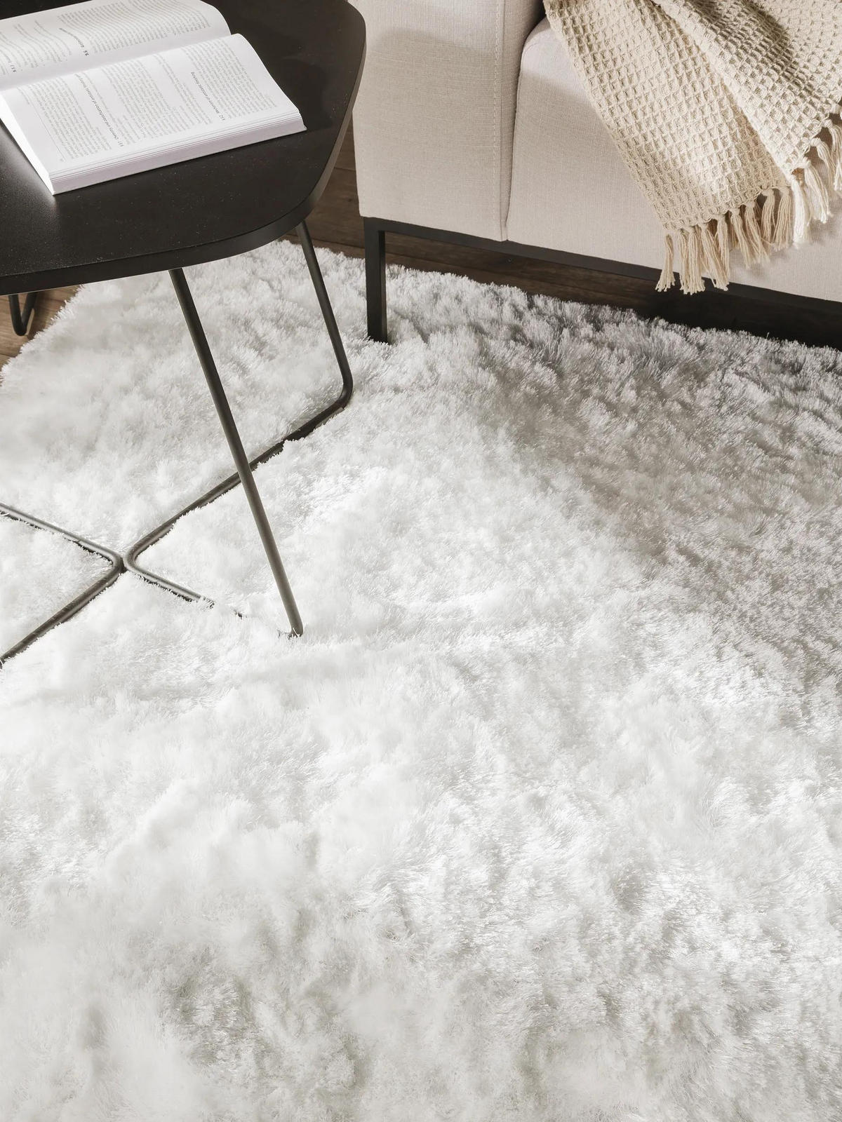 HOCHFLORTEPPICH Whisper Weiß 120x170 cm - Weiß, Textil (120/170cm) - benuta Nest