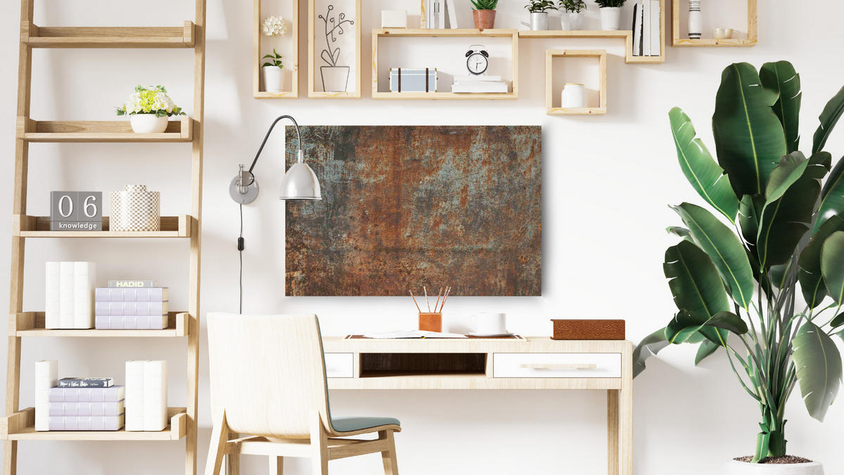 METALBOARD ROST 90x60cm + Zubehör-Set - Braun, Metall (90/60/1.8cm) - ALLboards