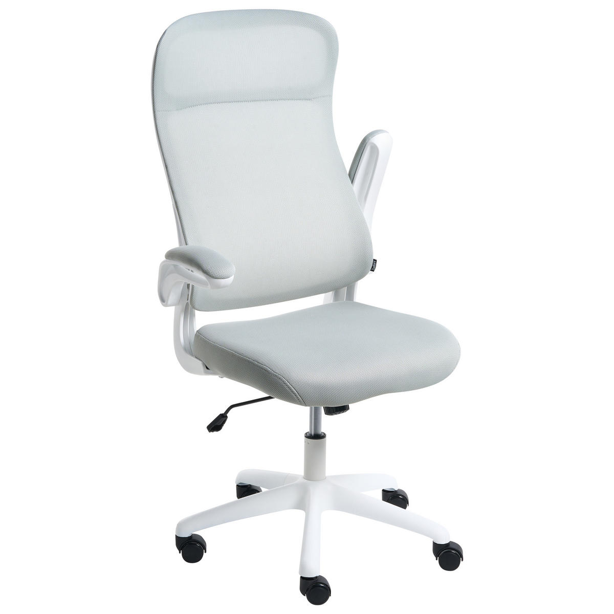 BÜROSTUHL Stoff Hellgrau Nexel - Grau, Textil (60/114/60cm) - Beliani