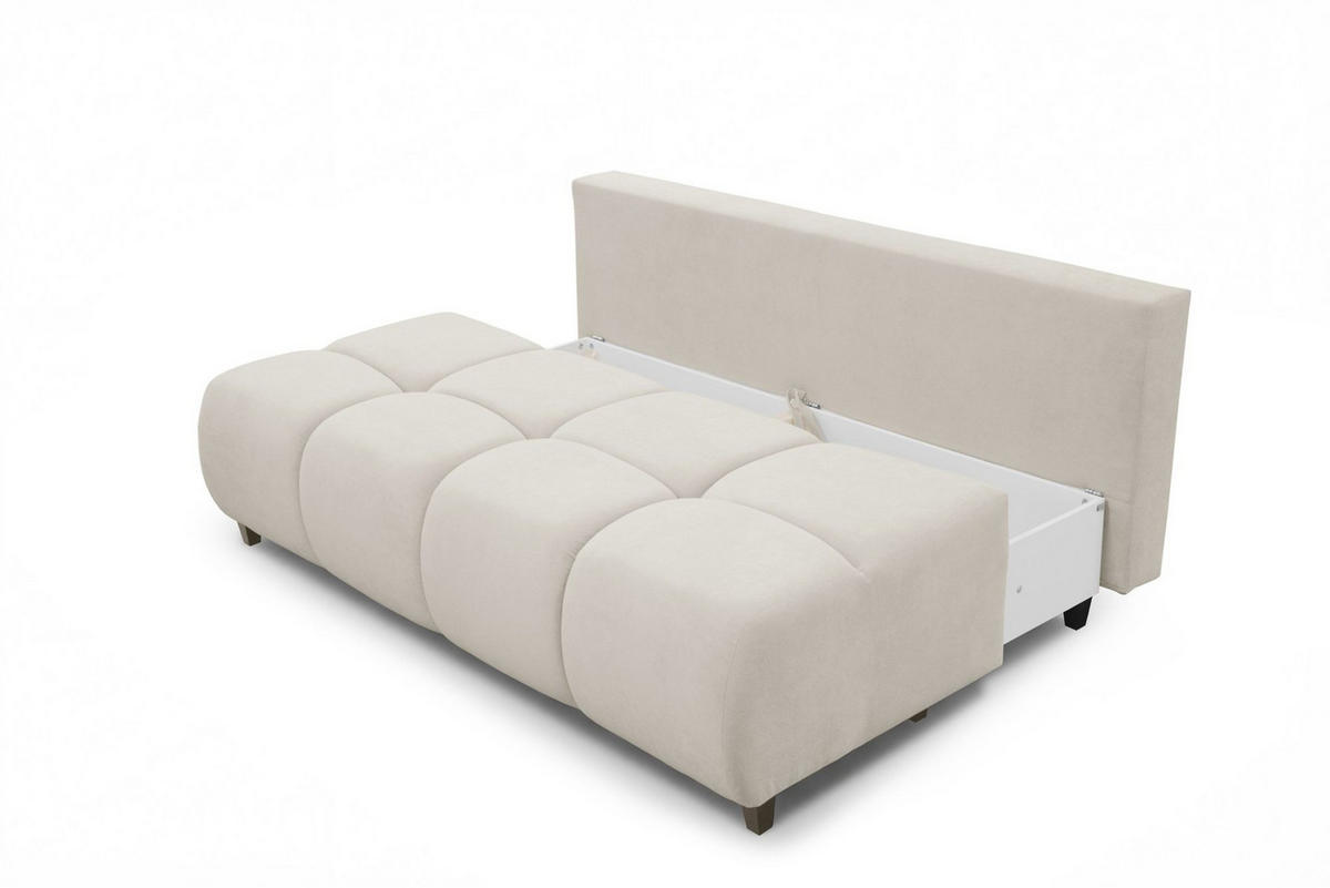 SCHLAFSOFA Xenio Mit Schlaffunktion - Beige, Holzwerkstoff/Textil (196/103/100cm) - Fun Möbel