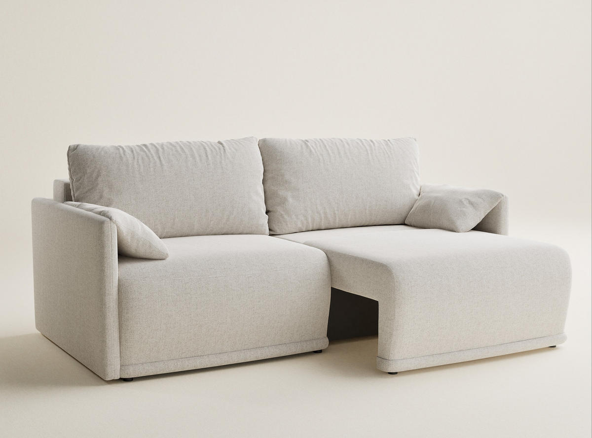 ROZKLÁDACÍ POHOVKA Nappa, textil, krémový - černá/krémová, dřevo/kompozitní dřevo (215/100/193cm) - Maison de Reve
