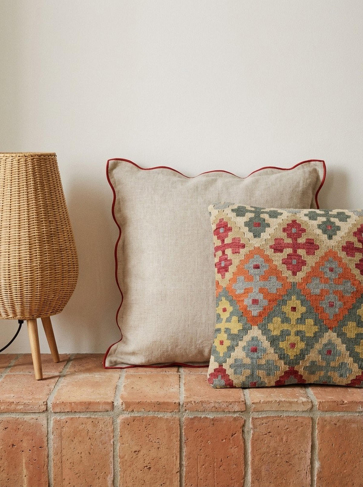 KELIM-KISSEN Mehrfarbig 65/65 cm Schurwolle - Multicolor, Textil (65/65cm) - Looma