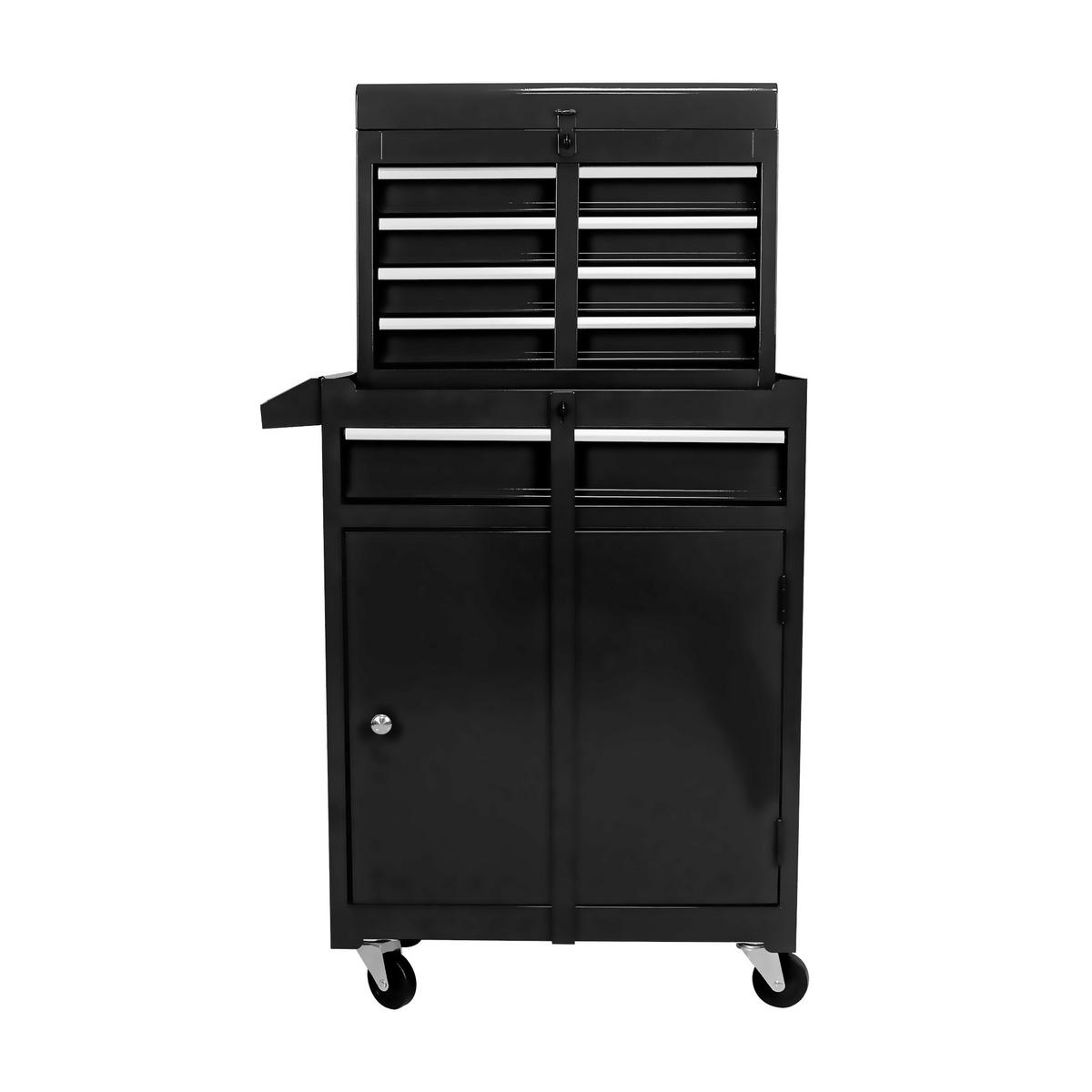 KOMBINATIONSKOFFER – mit 5 Schubladen (schwarz) - Schwarz, Metall (28/102/58.5cm) - DCA