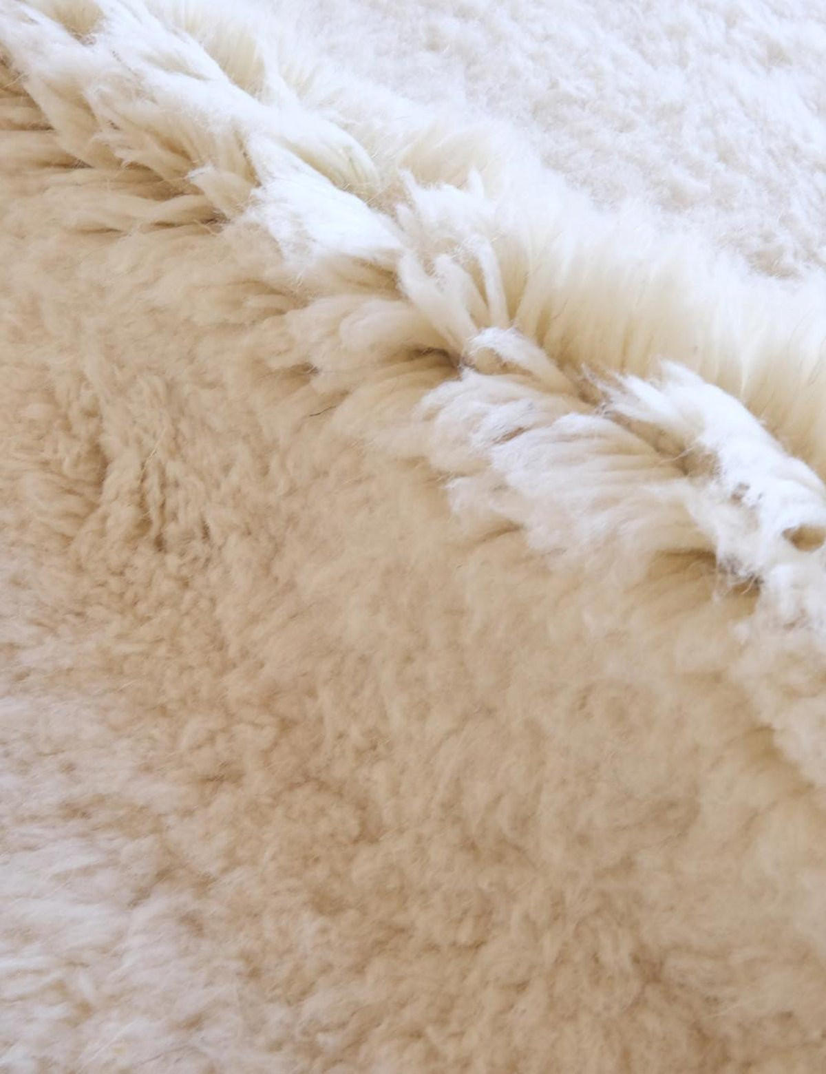 BERBERTEPPICH weich Wolle 118x 153 cm - Beige, Naturmaterialien (118/153cm) - AFK Living