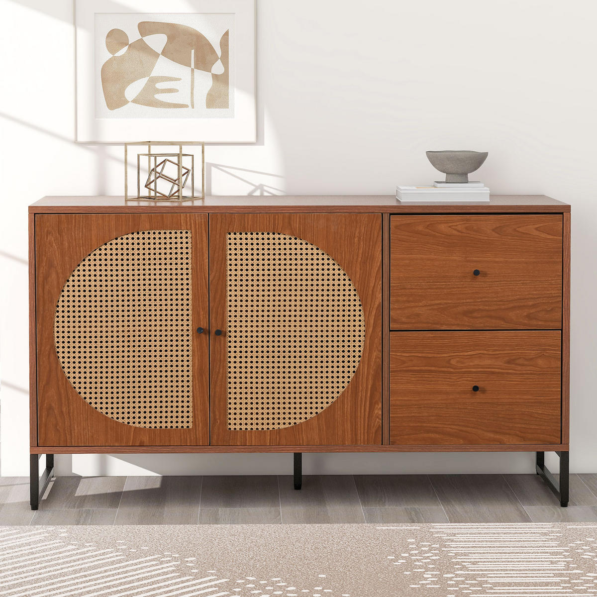 SIDEBOARD Braun 130/40/75CM - Braun, Holzwerkstoff (40/75/130cm) - Urban Meuble