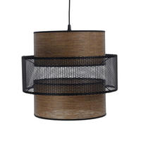 HÄNGELEUCHTE Schwarz 40/35 cm - Braun, Kunststoff (40/1/35cm) - ONZENO