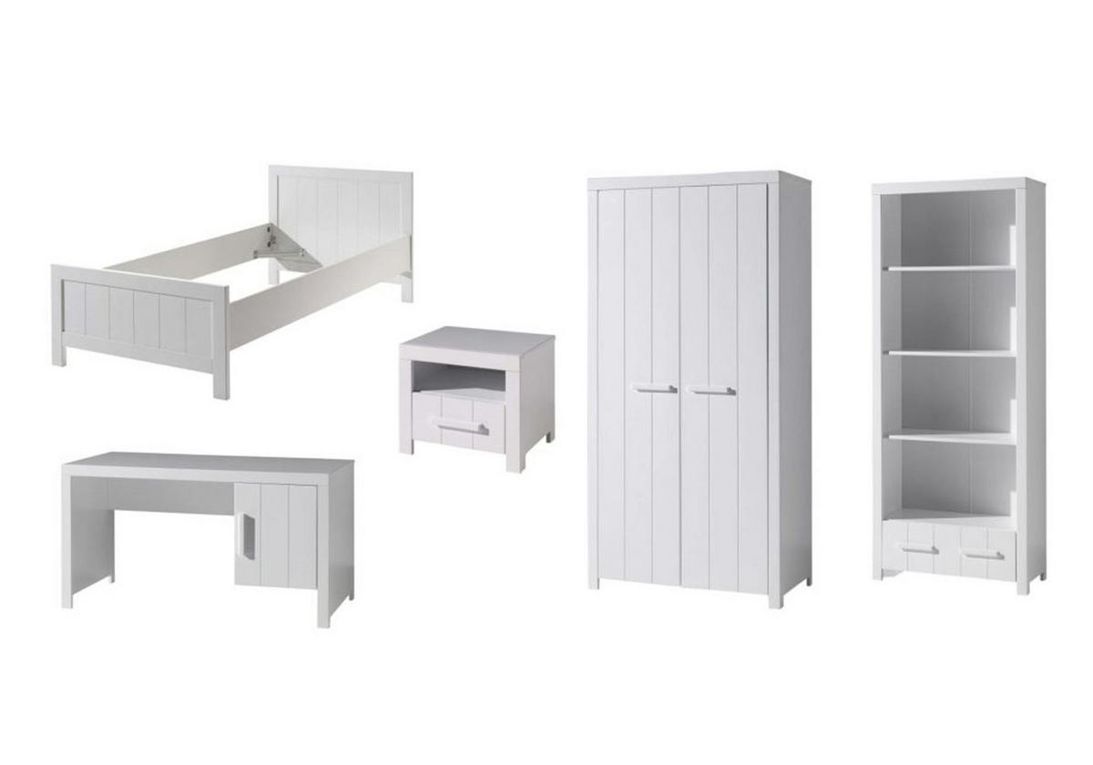 JUGENDZIMMEREINRICHTUNG Karalynn 8 Jugendzimmer komplett MDF Weiß - Weiß, Holzwerkstoff (270/1/170cm) - 58aufmkessel