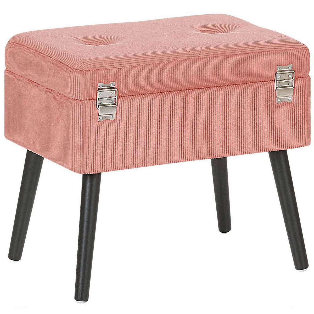 HOCKER Mallard 36/52/46 cm - Pink, Textil (52/46/36cm) - Beliani