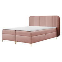 BOXBETT Fandy - Goldfarben/Rosa, Holz/Textil (120/200cm) - MIRJAN24