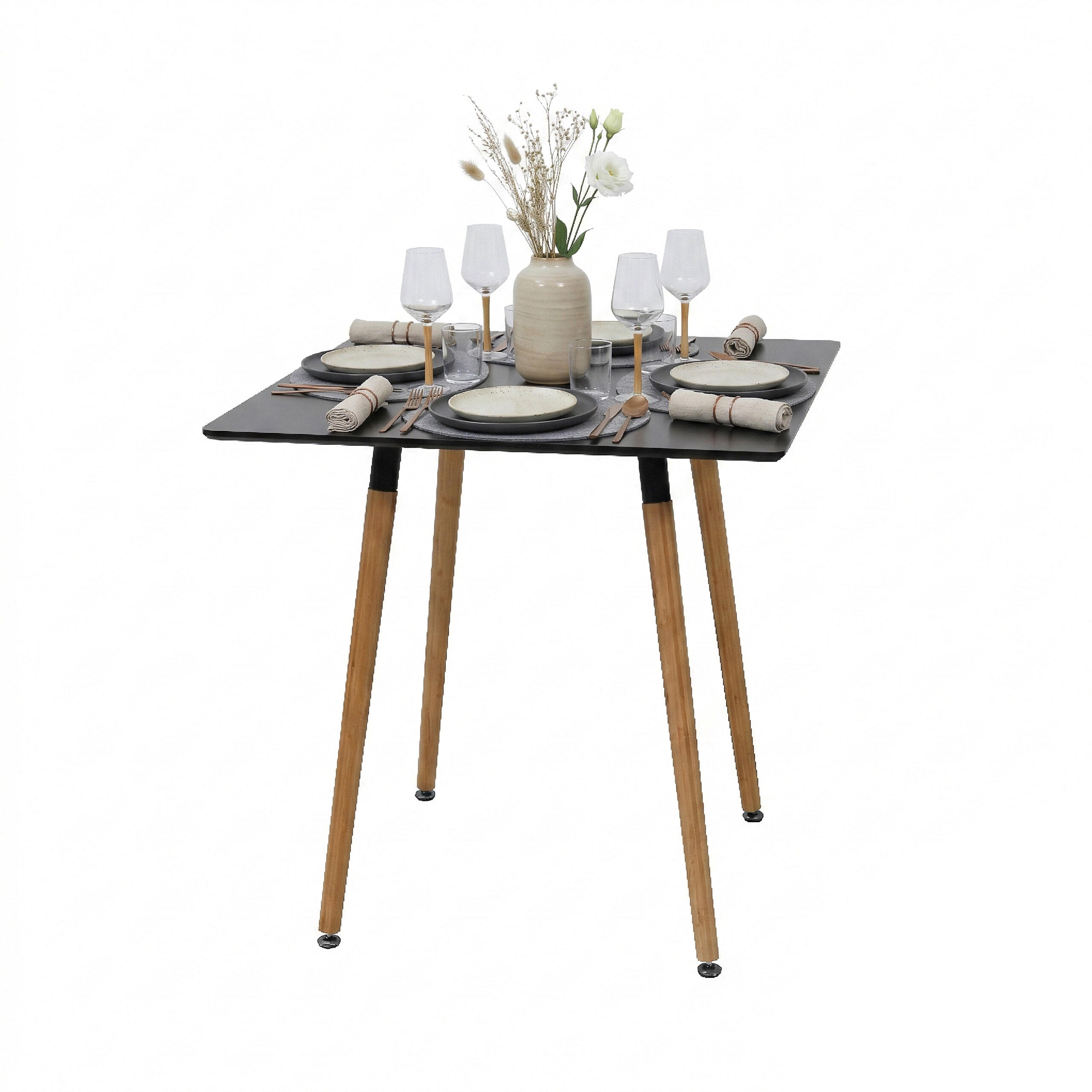 JÍDELNÍSTŮL - různobarevná, kov/dřevo (75/75/75cm) - Relaxdays