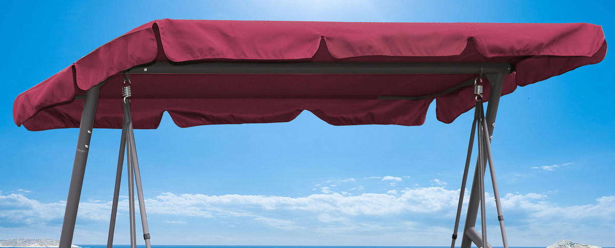 ERSATZDACH Hollywoodschaukel 145x210 cm Bordeaux - Bordeaux, Textil (145/18/210cm) - QUICK STAR