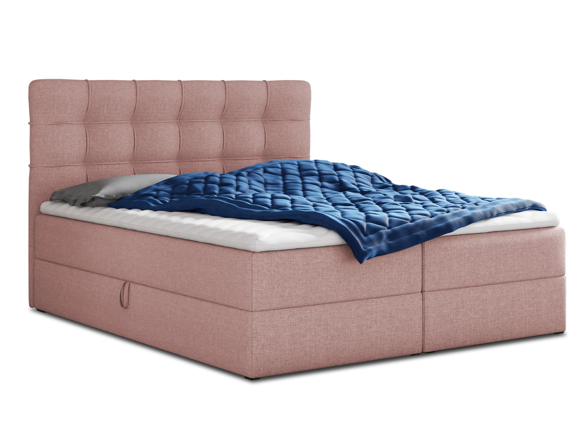 BOXBETT Best - 140x200 - pink (Inari 52, Webstoff) - Pink/Schwarz, Holz/Holzwerkstoff (140/200cm) - Sofnet