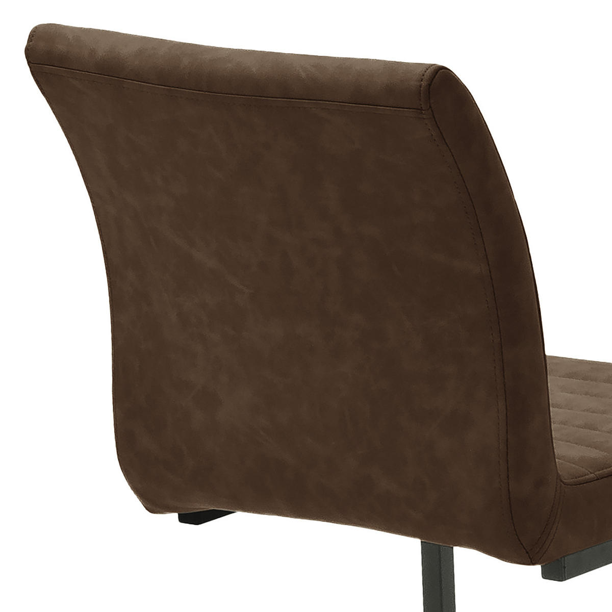FREISCHWINGER - 2er-Set - Vintage Kunstleder - Schwarz/Braun, Kunststoff/Metall (47/86/63cm) - home24