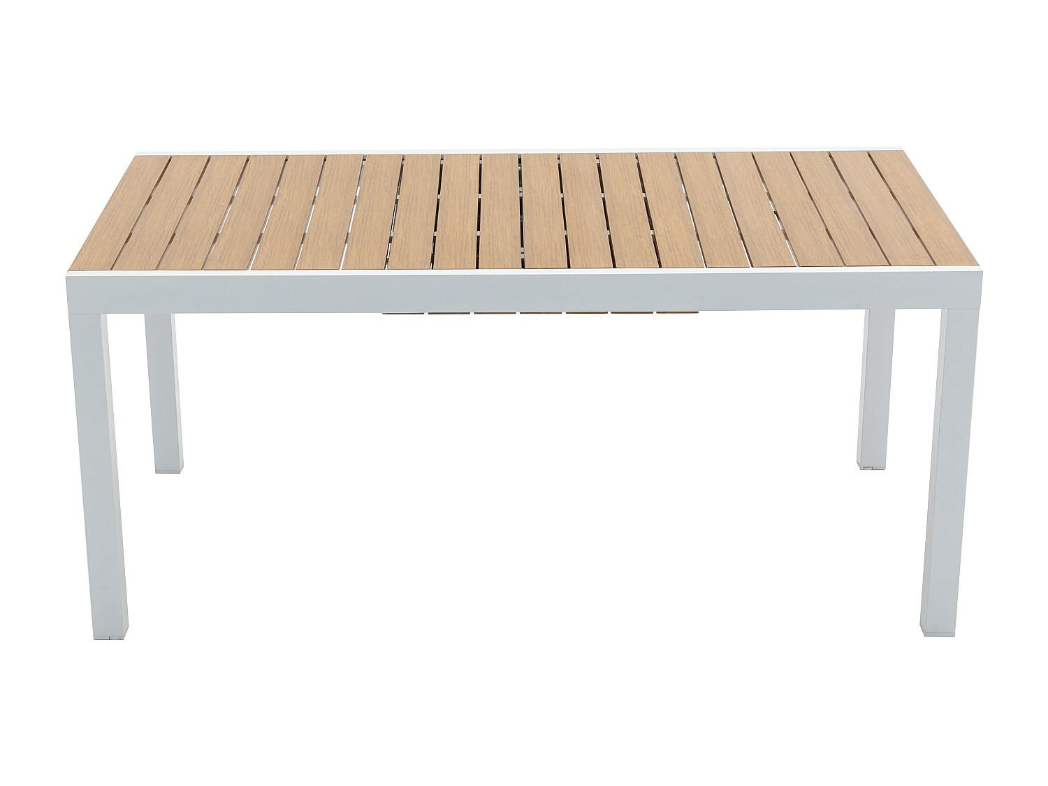 GARTENTISCH - 6 Personen, 8 Personen - Metall - Weiß - - Weiß, Metall (90/230/74cm) - Vente-Unique