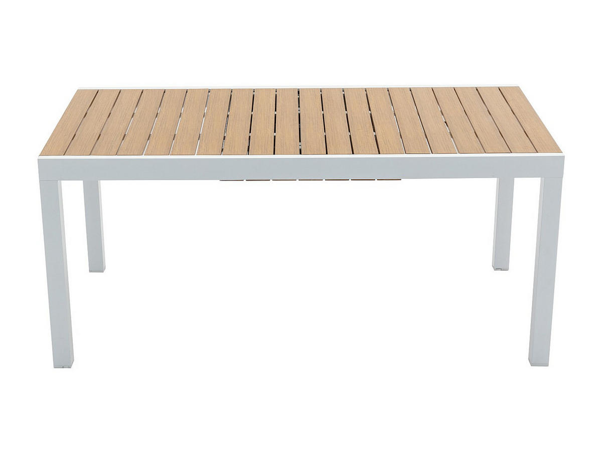 GARTENTISCH - 8 -Sitzer - Aluminium - weiß - MACILA - Weiß, Metall (90/230/74cm) - Vente-Unique