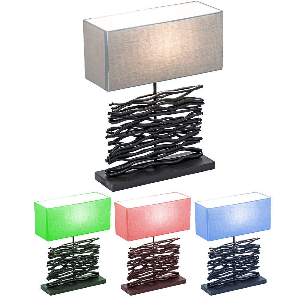 LED TISCHLEUCHTE Holz Grau - Grau, Holz (40/15/50cm) - Globo Lighting