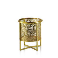 BLUMENTOPF Swen Gold 20 cm Metall - Goldfarben, Metall (15/20cm) - Mondex