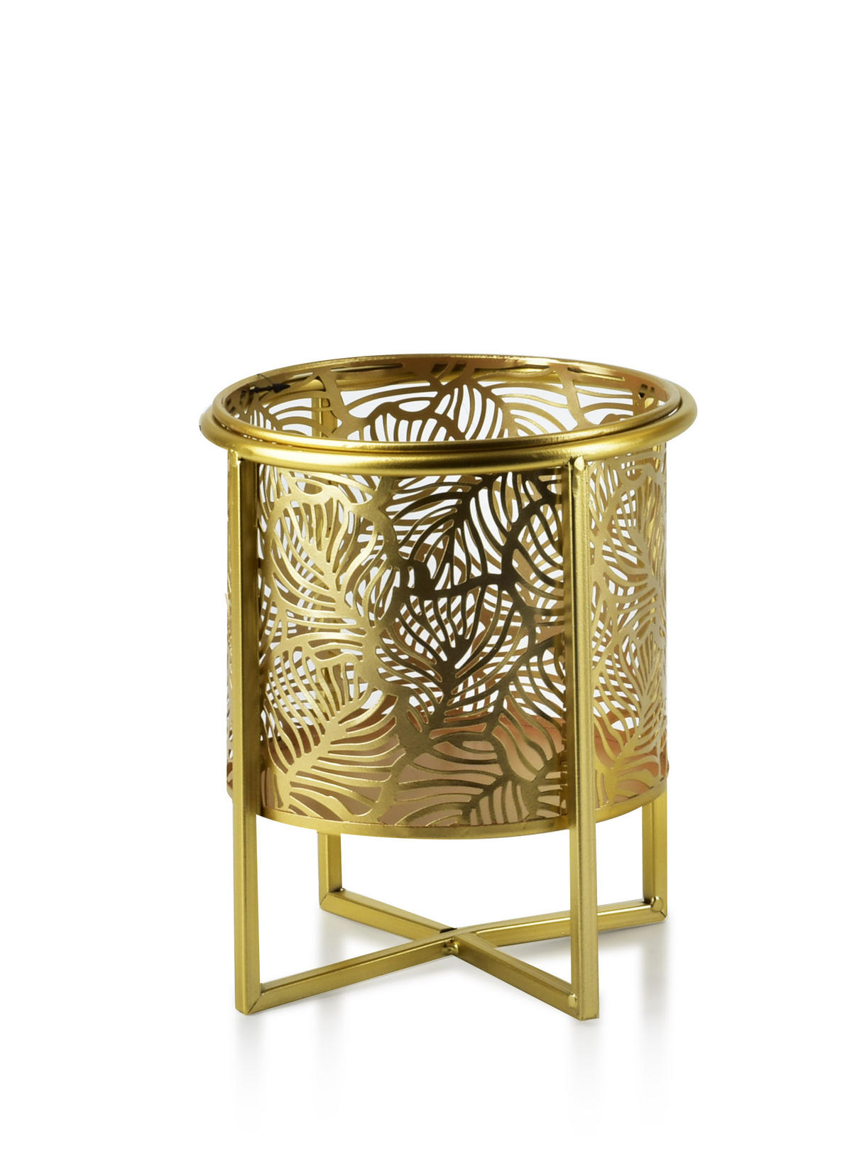 BLUMENTOPF Swen Gold 20 cm Metall - Goldfarben, Metall (15/20cm) - Mondex