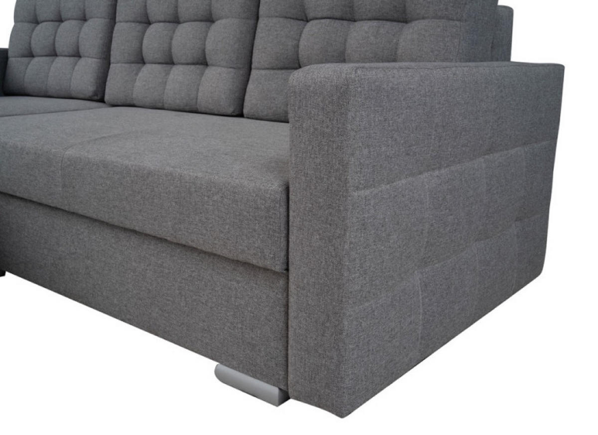 ECKSOFA Grau ASTI Ausziehbar - Grau, Naturmaterialen/Textil (225/144cm) - Sepro Meble
