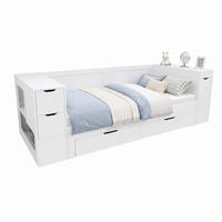 KINDERBETT 90/190 mit Schubladen und Stauraum in Weiß - Weiß, Holzwerkstoff (90/190cm) - EVRYAE