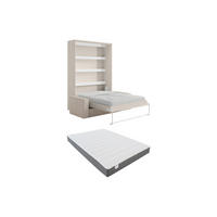 SCHRANKBETT - 2 Personen - holz - beige Rapili - Weiß, Holz/Metall (140/200cm) - Vente-Unique