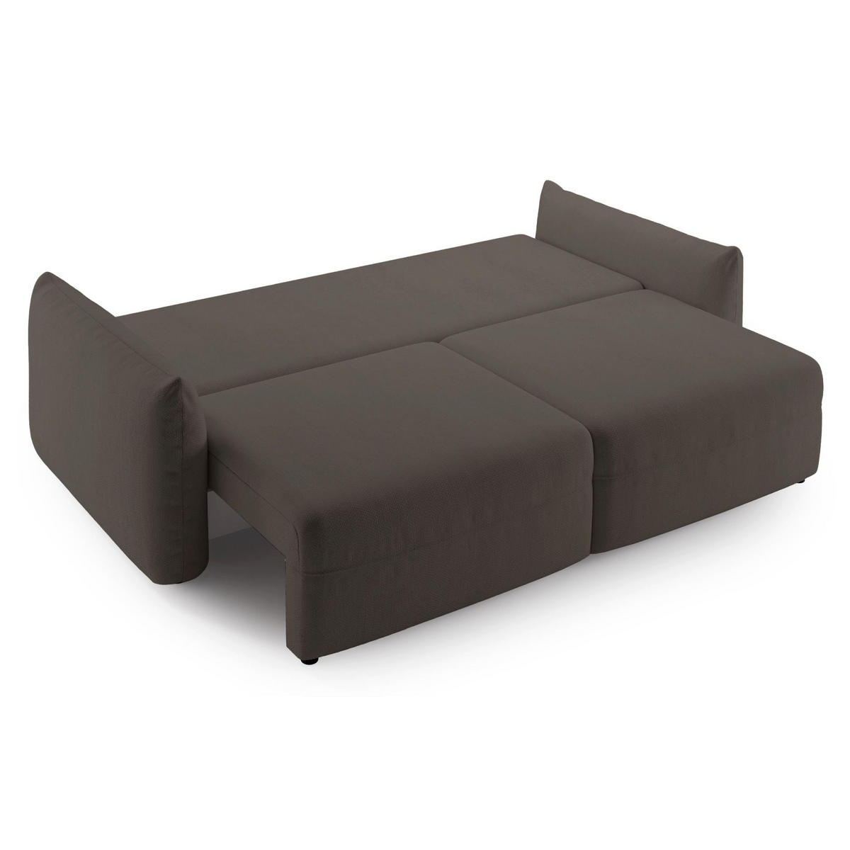 SCHLAFSOFA Theolla Braun - Schwarz/Braun, Textil/Metall (248/97/111cm) - Selsey