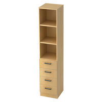SCHUBLADENSCHRANK - 4 Schübe 42/40,6/200,4 cm in Ahornfarben Streifengriff (Kunststoff) - Ahornfarben, Holzwerkstoff (40.6/200.4/42cm) - bümö